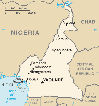 Map of Cameroon