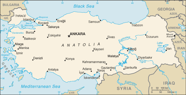 Map of Turkey